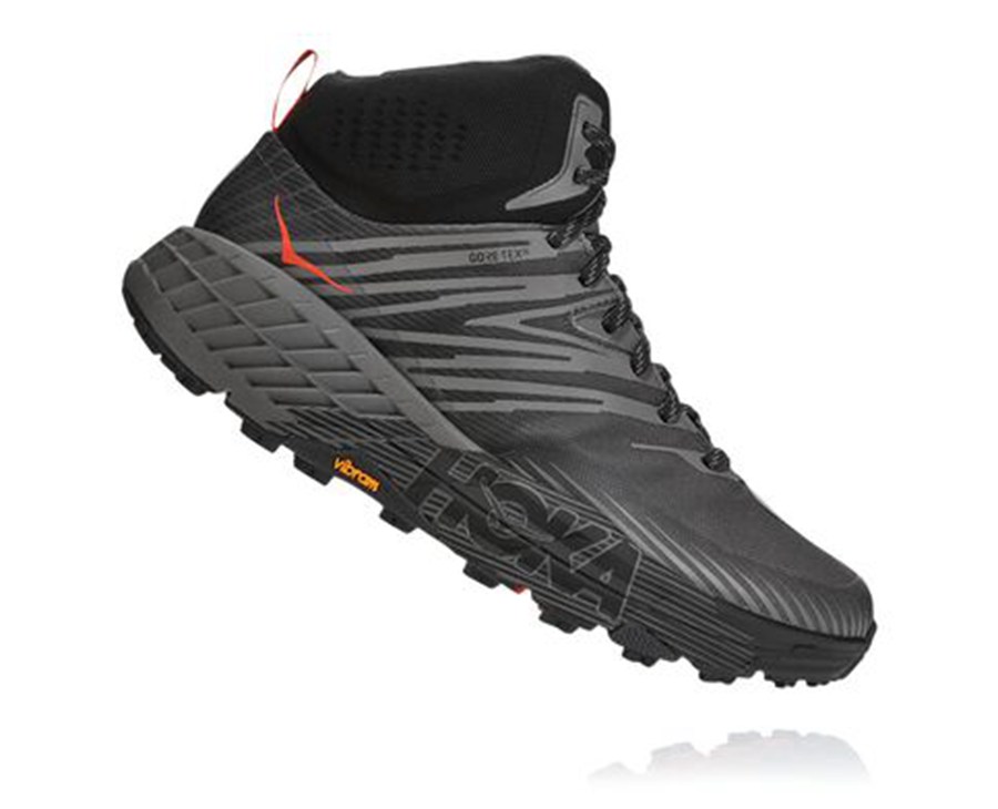 Chaussure Trail Hoka One One Speedgoat Mid Gore-Tex 2 Homme - Noir - FBJ-398246